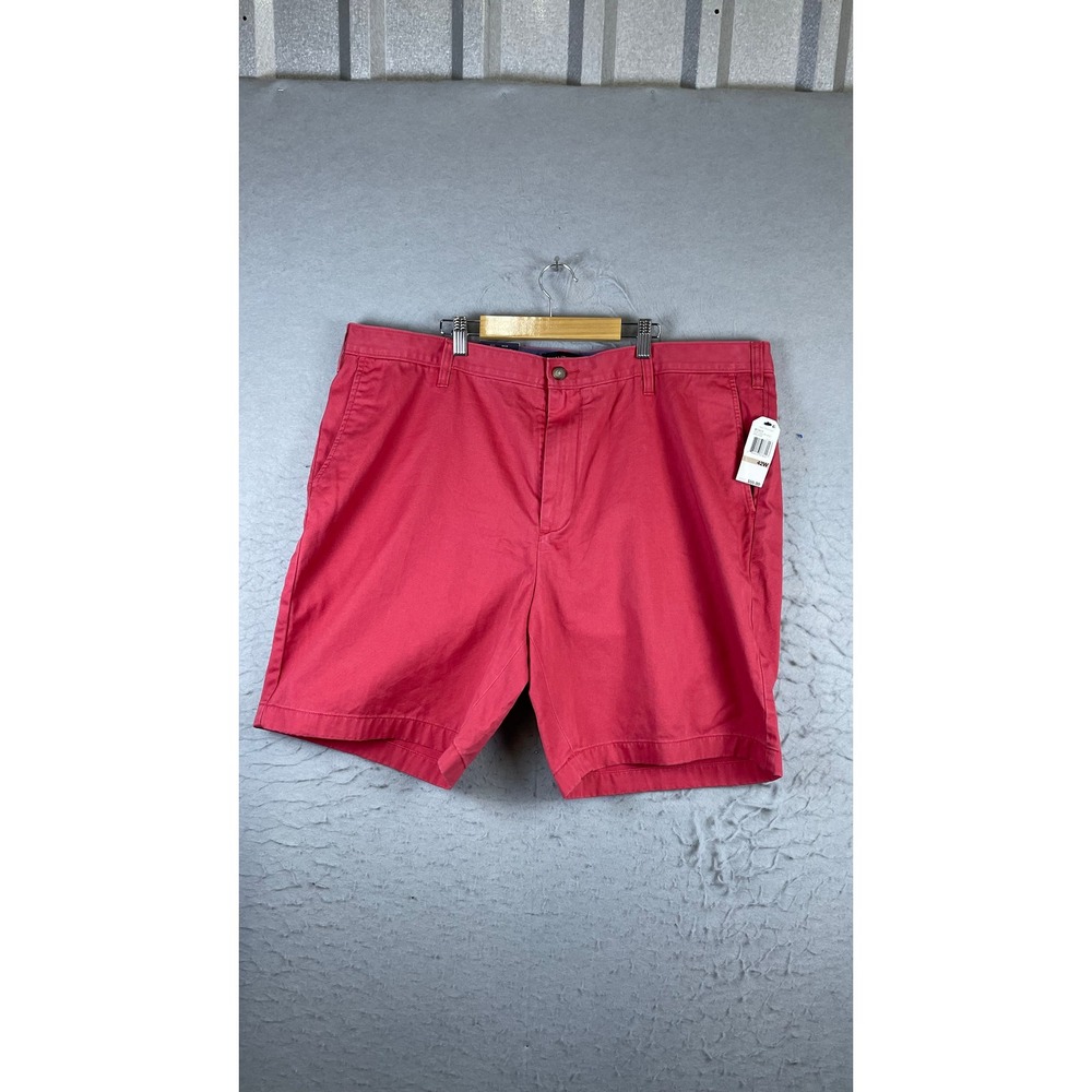 Nautica Deck Shorts Men 42 Red New Classic Fit 8.5" Inseam Cotton Twill Chino